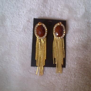 Brinco Franjas Marrom